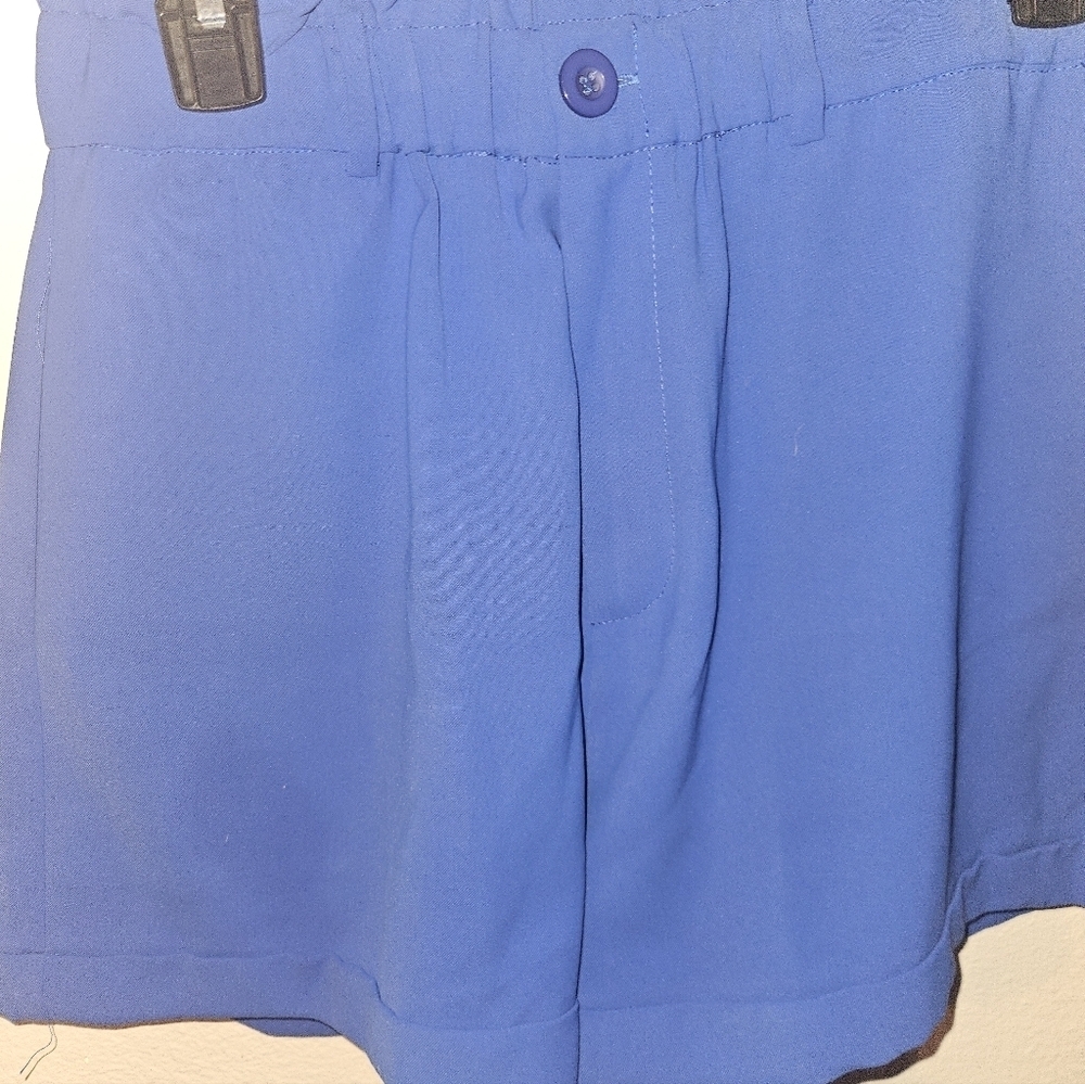 Jade Womans Blue Elastic Waist Shorts Size S - Picture 3 of 10